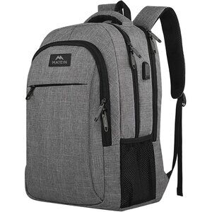 🆕 Women Grey Travel Laptop Slim Anti Theft Business Sturdy Notebook Backpack